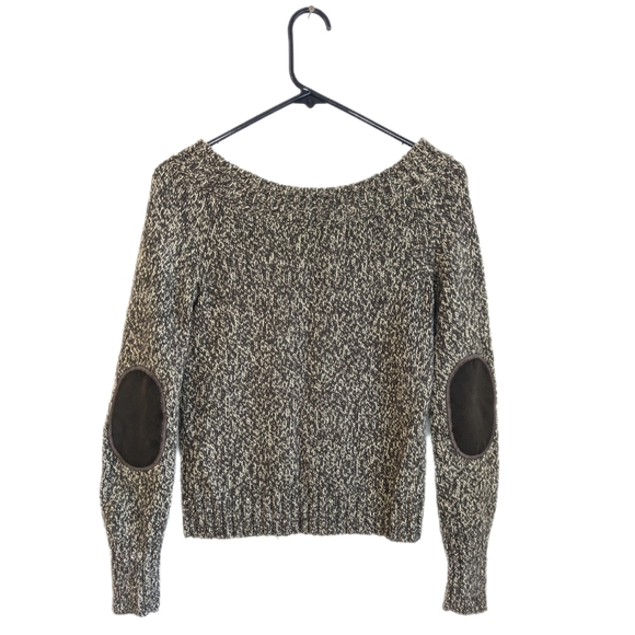 Early 2000s Old Navy Flecked Knit Boat/Off the Shoulder Neck Sweater - Picture 2 of 9